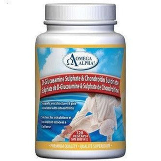 Omega Alpha D-Glucosamine Sulphate & Chondroitin Sulphate 120Vcaps