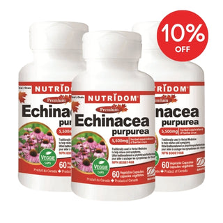 Nutridom Echinacea Purpurea, 5,500 mg, 60 Veggie Capsules - 3 PACK