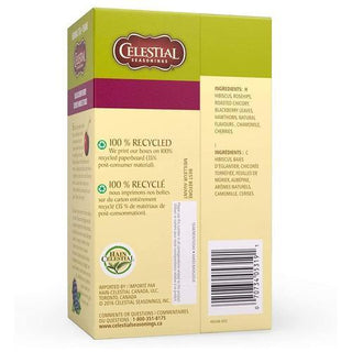 Celestial Seasoning Herbal Tea - Black Cherry Berry 44g (20 Tea Bags) - CAFORIA.CA