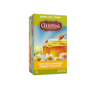 Celestial Seasoning Herbal Tea - Honey Vanilla Chamomile 45g (20 Tea Bags) - CAFORIA.CA