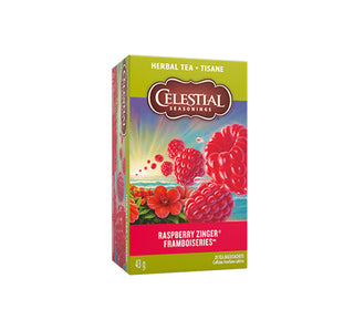 Celestial Seasoning Herbal Tea - Raspberry Zinger 43g (20 Tea Bags) - CAFORIA.CA