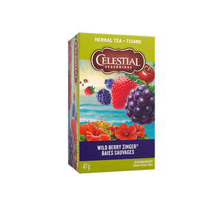 Celestial Seasoning Herbal Tea - Wild Berry Zinger 47g (20 Tea Bags) - CAFORIA.CA