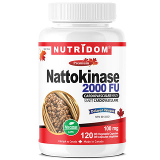 Nutridom Nattokinase 2000FU 100mg 120 DR Vegetalbe Capsules (*Delayed Release)