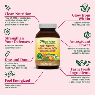 MegaFood Multi for Women 55+ 60 Tablets