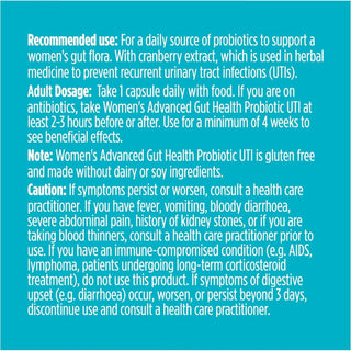 Genuine Health UTI Probiotic, 30 count, 50 Billion CFU, Natural daily UTI support and relief, 15 diverse and balanced strains per capsule, Dairy, soy & gluten-Free, Non-GMO, Vegan