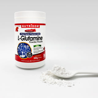 Nutridom L-Glutamine Powder, Free Form, Vegan, 10.5 oz (300 g)