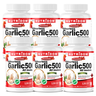 Nutridom Odourless Garlic Concentrate, 120 Softgels - 6 PACK