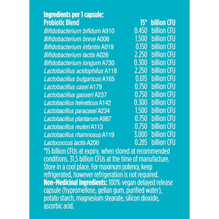 Genuine Health 高级肠道健康益生菌，150 亿 CFU 日常护理，30 粒素食胶囊