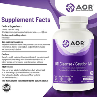 AOR UTI Cleanse 100mg 60 Tablets