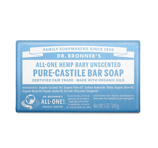 Dr. Bronner's Pure Castile Bar Soap Baby unscented