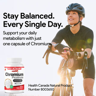 Nutridom Chromium Picolinate, 500mcg, 150 Vegetable Capsules