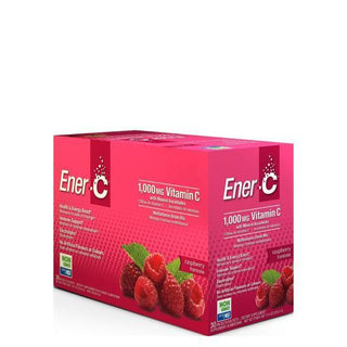 Ener - C 1,000mg Vitamin C Drink Mix - Raspberry 30 packs - CAFORIA.CA