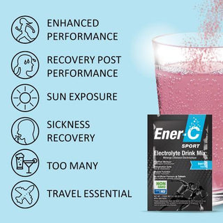 Ener - C Sport Electrolyte Drink Mix - Mixed Berry 12 packs - CAFORIA.CA