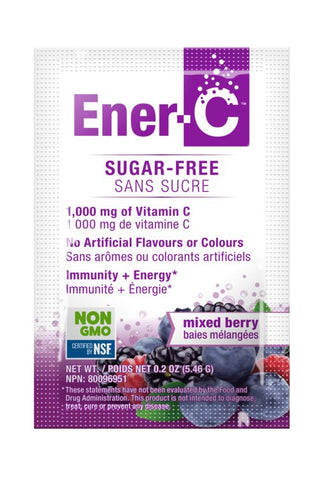 Ener - C Sugar Free 1,000mg Vitamin C Drink Mix - Mixed Berry 30 packs - CAFORIA.CA