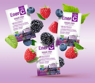 Ener - C Sugar Free 1,000mg Vitamin C Drink Mix - Mixed Berry 30 packs - CAFORIA.CA