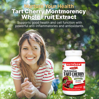 Nutridom Tart Cherry, Montmorency Whole Fruit Extract, 500 mg, 120 Veggie Capsules - 3 PACK