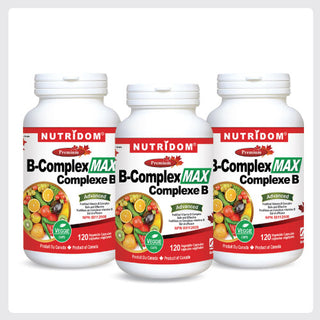 Nutridom Vitamin B-Complex MAX, 120 Veggie Capsules - 3 PACK