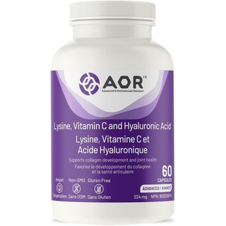 AOR Lysine, Vitamin C and Hyaluronic Acid 224mg 60 Capsules