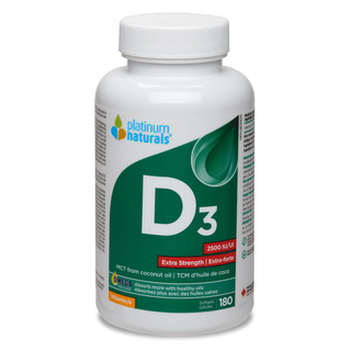 Platinum Naturals Vitamin D3 2,500IU Extra Strength 360 Softgels