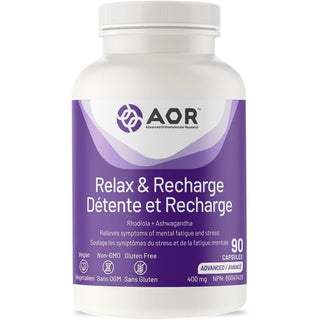 AOR Relax & Recharge 400mg 90 Capsules : Expiry Date 2026-12-01