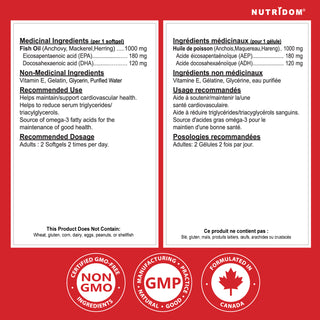 Nutridom Omega 300, 피쉬 오일, 1000mg, 300 소프트젤