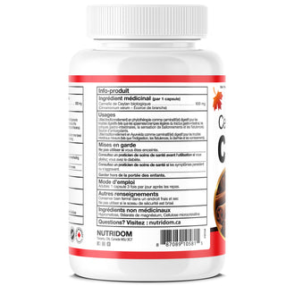 Nutridom Ceylon Cinnamon, 600mg, 120 Vegetable Capsules