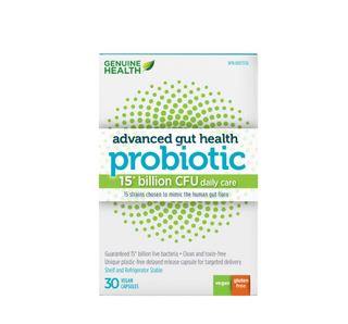 Genuine Health Advanced Gut Health Probiotic 15 billion CFU Daily Care 30 Vegan capsules