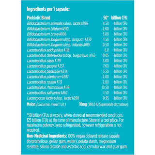 Genuine Health, Advanced Gut Health Probiotic 50 billion CFU, 30 Capsules  - MOOD