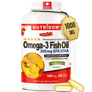 Nutridom Omega 300, 피쉬 오일, 1000mg, 300 소프트젤