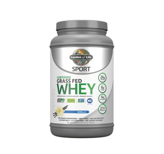 Garden of Life SPORT Certified Grass Fed Whey Vanilla Powder 640g - CAFORIA.CA