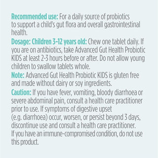 Genuine Health, Advanced Gut Health Probiotic Kids 5 Billion CFU, 30 Chewables - Lemonade - CAFORIA.CA