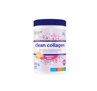 Genuine Health Clean Collagen Bovine Collagen - Pineapple Berry 172g - CAFORIA.CA