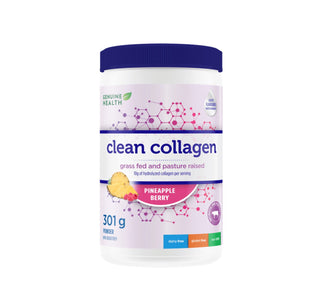 Genuine Health Clean Collagen Bovine Collagen - Pineapple Berry 301g - CAFORIA.CA