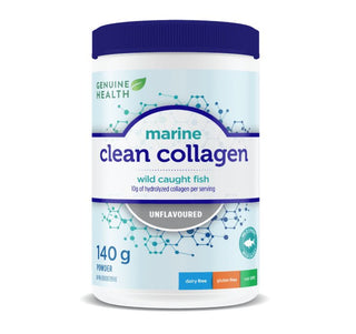 Genuine Health Clean Collagen Marine Unflavoured Powder 140g - CAFORIA.CA