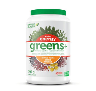 Genuine Health Greens + Extra Energy Natural Orange 797g - CAFORIA.CA