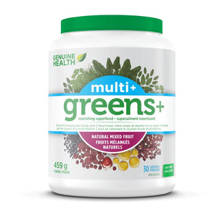 Genuine Health Greens + Multi Plus Mixed Fruit Powder 459g - CAFORIA.CA