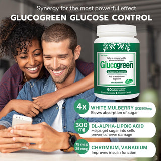 Glucogreen Glucose Control 500mg 60 Vcaps - CAFORIA.CA