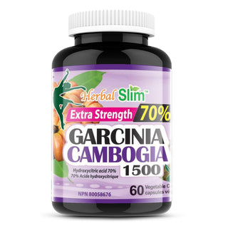 Herbal Slim Garcinia Cambogia, 70% HCA, 750 mg, 60 Veggie Capsules - CAFORIA.CA