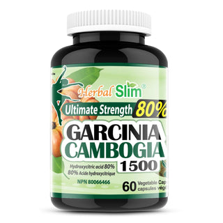 Herbal Slim Garcinia Cambogia, 80% HCA, 60 Veggie Capsules - CAFORIA.CA