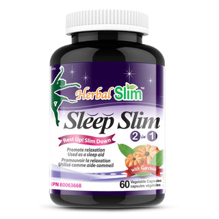 Herbal Slim Sleep Slim with Garcinia Cambogia, 5 - HTP, Melatonin and GABA, 60 Veggie Capsules - CAFORIA.CA