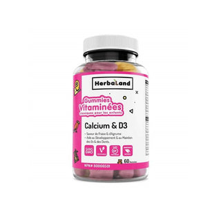 Herbaland Calcium and D3 Classic Gummies for Kids 60 Gummies - CAFORIA.CA