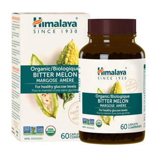 Himalaya Organic Bitter Melon for Healthy Glucose Levels, 60 Caplets, USDA Certified Organic, Non - GMO, Gluten Free Supplement, 660 mg, 1 Month Supply - CAFORIA.CA