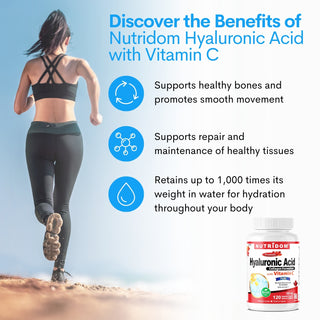 Nutridom Hyaluronic Acid with Vitamin C 120 Vcaps
