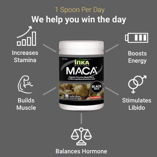 Inka Maca Black Powder, Organic, 4.37 oz (124 g) - CAFORIA.CA