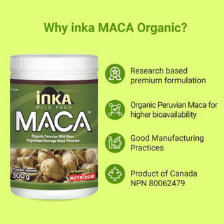 Inka Maca Organic Powder, 10.5 oz (300 g) - CAFORIA.CA