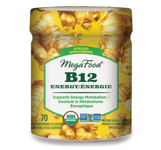 MegaFood B12 Energy – Ginger Gummy 70ct - CAFORIA.CA