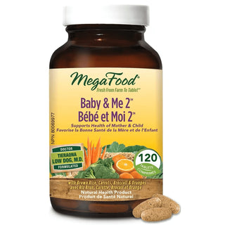 MegaFood Baby & Me 2 120 Tablets (Gluten & Dairy Free) - CAFORIA.CA