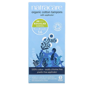 Natracare Organic Cotton Tampons with Applicator Regular - 16ct - CAFORIA.CA