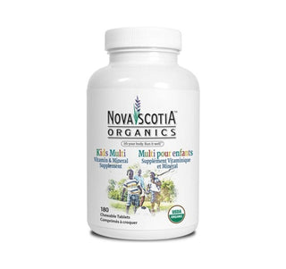 Nova Scotia Organics Kids Multi Vitamin & Mineral Supplement 180 Chewable Tablets - CAFORIA.CA