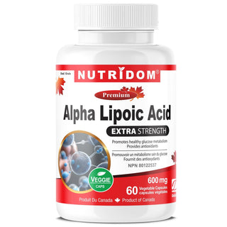 Nutridom Alpha Lipoic Acid 600mg 60Vcaps - CAFORIA.CA